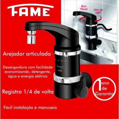 TORNEIRA ELET. B.M FAME ELEG PARD 4T PRETA 220V